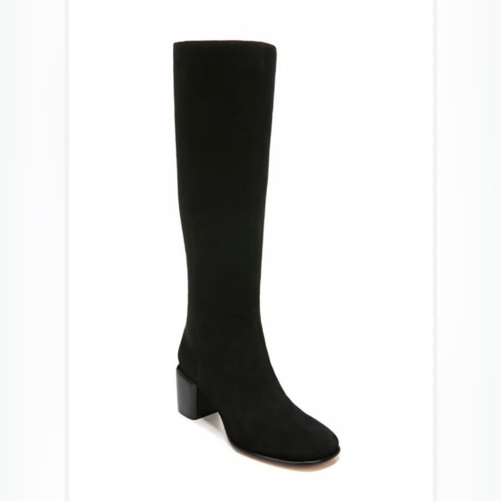 NEW Vince Boots Knee High Black Suede Women US 9.5 EU 40.5 Tall Maggie Classic